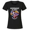 Hispanic Heritage Month Flag Heart Women's T-Shirt Hispanic Shirts