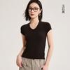 Tencel wool short-sleeved top is popular in women's summer, cool and bacteriostatic, with a small flying sleeve T-shirt inside.