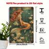 Metal Poster Vintage Mermaid Flower Art 8x12 Inch Wall Decor for Bathroom Living Room