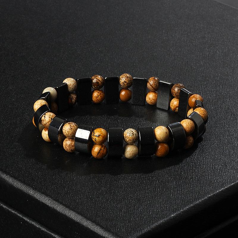 Fashion Wave Hematite Magnetic Bracelet Men Original Beaded Hematite Energy Bracelets for Women Positive Energy Jewelry Pulsera