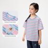 Girl's Striped Short Sleeve T-Shirt with 3D Patch