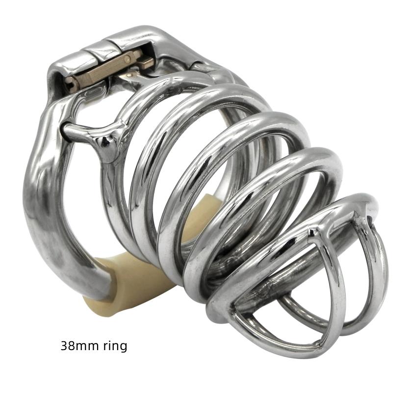 Ergonomisk Stealth Lock Mannlig Kyskhetsapparat i Rustfritt Stål, Kukbur, Penislås, Pikkring, Kyskhetsbelte, S050
