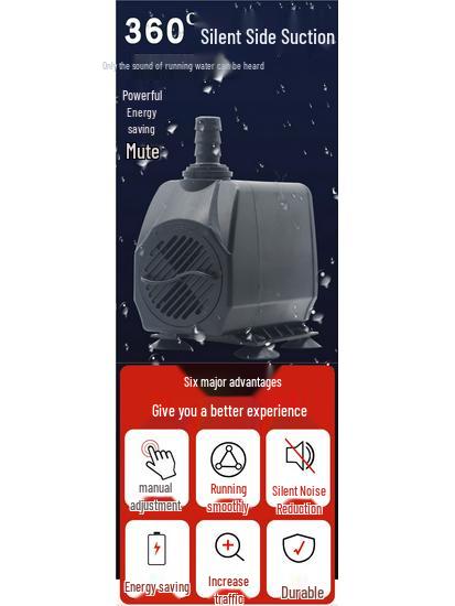 Submersible Water Pump for Fish Tanks, Fountains, Feng Shui Wheels, and Ponds with Light (5W, 6W, 8W)