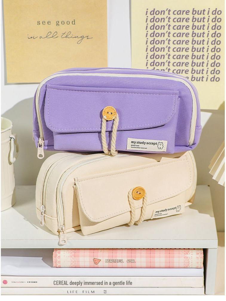 Bala Large Capacity Double-Layer Pencil Case - Durable and Dirt-Resistant for Primary School Students