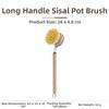 Solid Wood Dish Pot Brush Replaceable Frying Pan Brush Kitchen Cleaning Brush  Home Cleaning