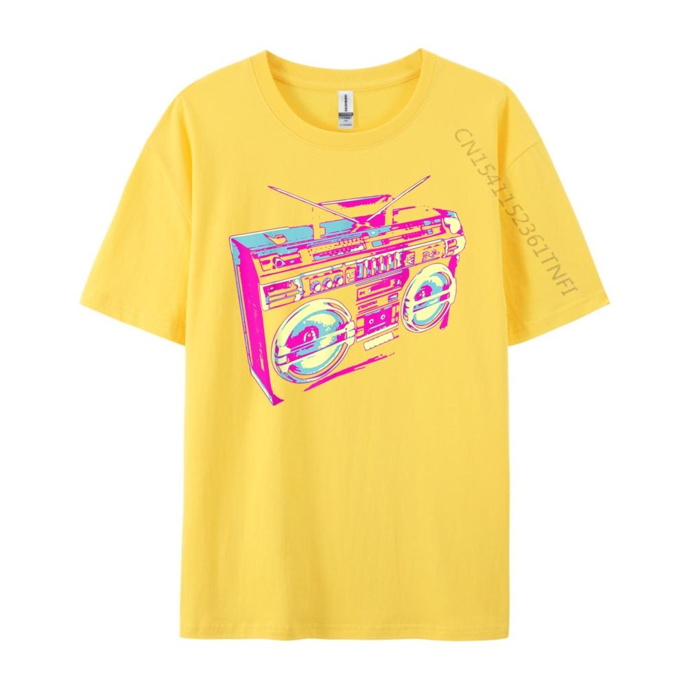 Cool Cassette Boom Stereo Music Player Box Design Funny Shirts Shirts Harajuku Comfortable TShirt Casual
