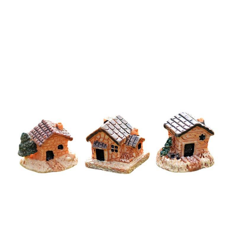 Mini Craft Castle Small House Fairy Garden Miniatures Terrarium Figurines DIY Crafts Ornament Micro Landscape Home Decoration