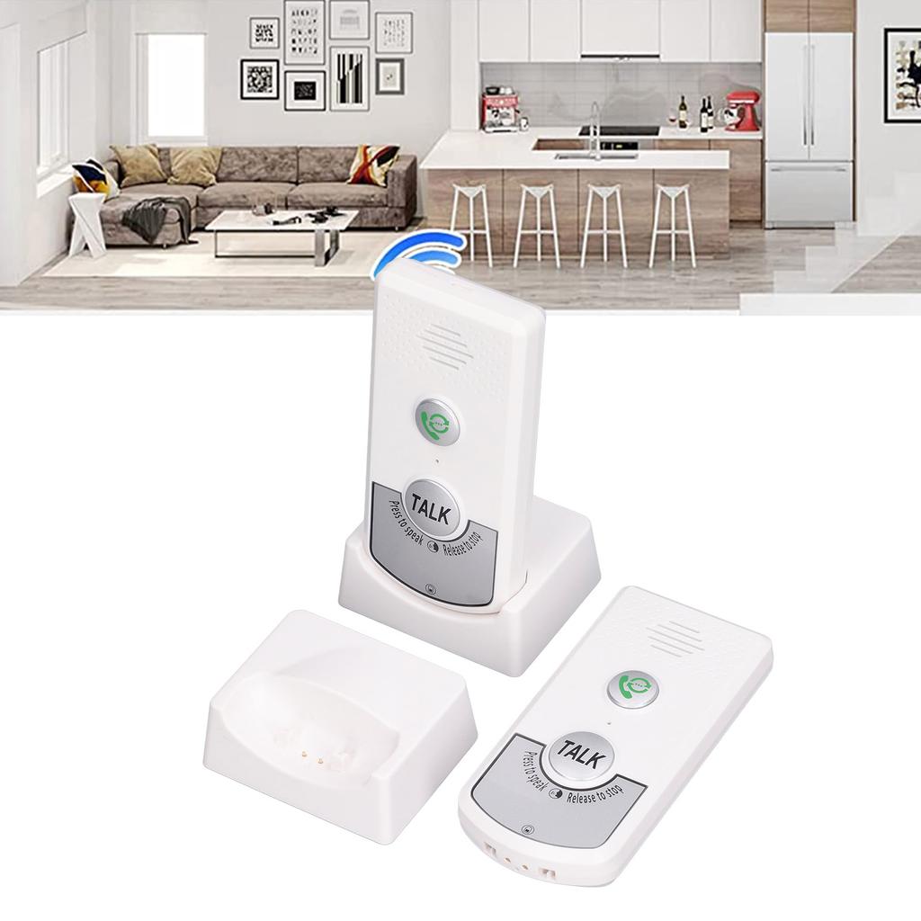 Wireless Voice Intercom Home Smart 2 Way Talk Doorbell for Elderly Caregivers and Disabled People