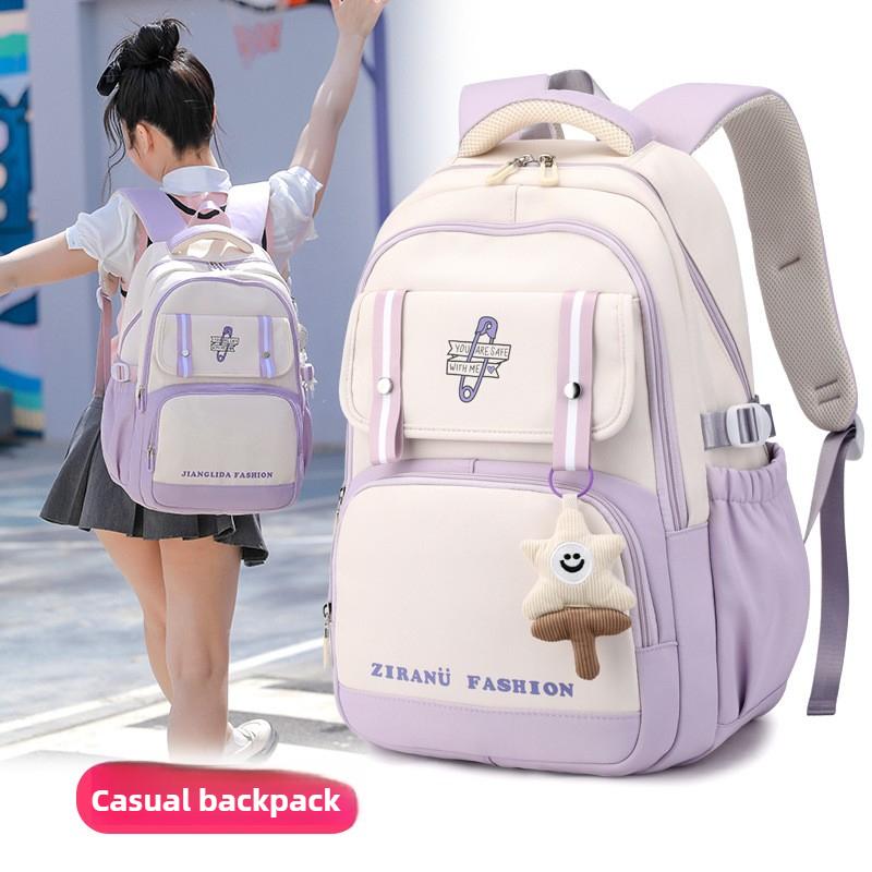 Cute Elementary Girl School Backpack Middle School Student Bag Women Waterproof Travel Backpack Large Capacity Ladies Bookbag