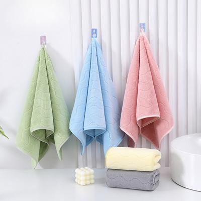 New Coral Velvet Water-print Towel Large Bath Towel Soft Water Absorbent Home Household Adult Face Wash Towel