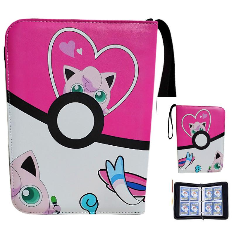52 Style 400pcs Card Album 2x2 Loose-leaf Large Capacity Leather Anime Zipper Card Collection Photo Album