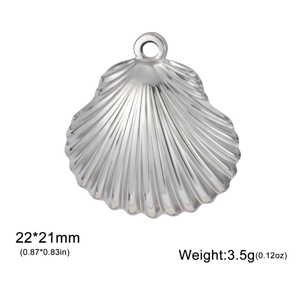 Teamer 3pcs/Lot Shell Charms For Jewelry Gold Color Stainless Steel Pendant For Necklace Earrings DIY Making Fashion Accessories