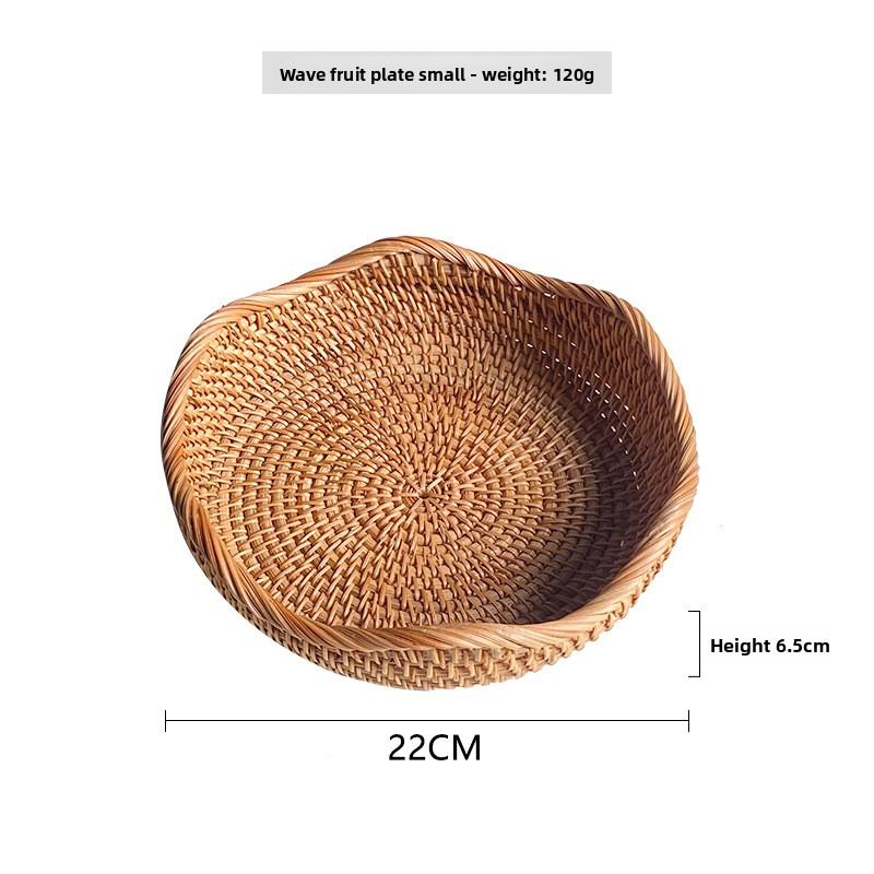 Autumn vine hand-woven storage fruit candy snack plate pastry Chinese fruit plate