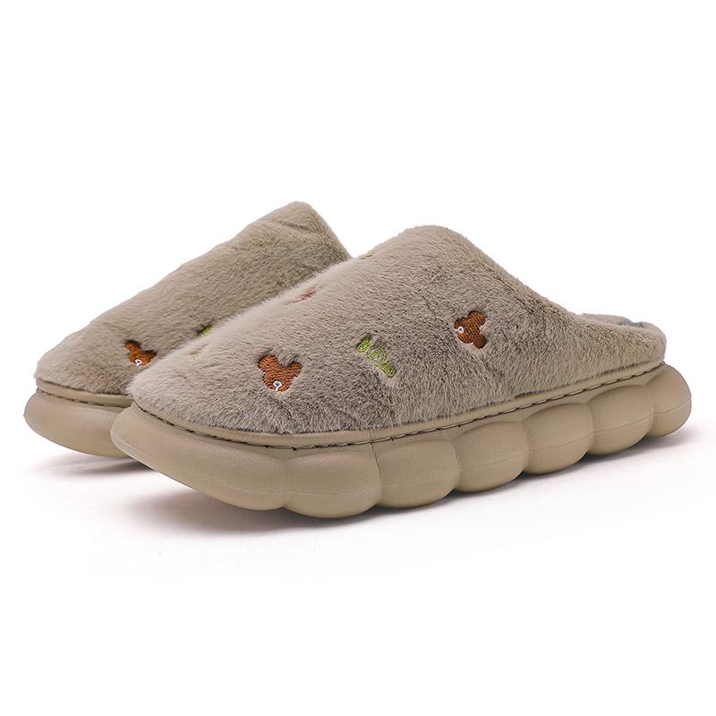 

Теплые зимние хлопковые тапочки для мужчин Домашние домашние хлопковые тапочки 44-45 коричневый