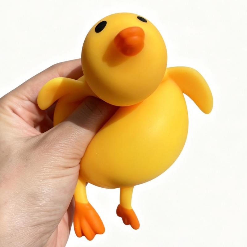 Cute Yellow Duck Squishy Fidget Toys Soft Slow Rising Stress Relief Squeeze Toy Decompression Stretch Toy Friend Best Gift