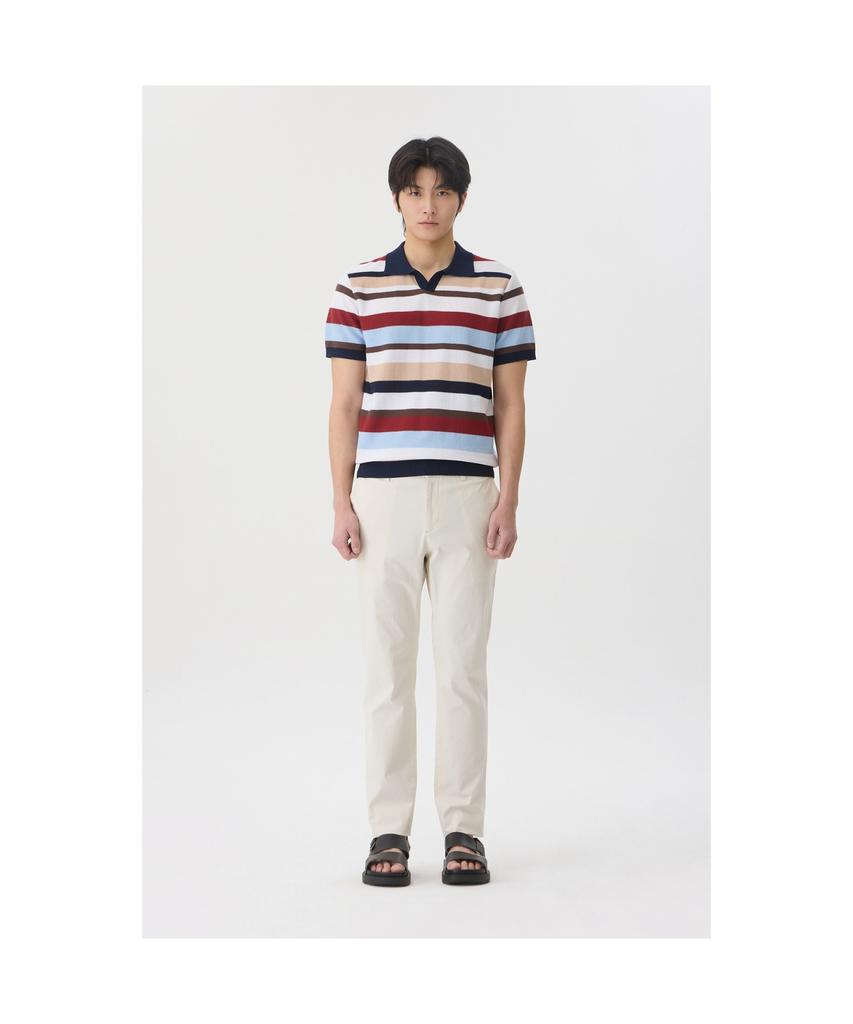 BRENTWOOD [Liberty] Washable Multi-Pattern Polo Neck Sweater Brwam26522Otx