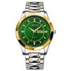 Langjue Watch Alloy Steel Belt Quartz Watch Luminous Polygonal Dial Watch Calendar Fashion Couple Watch