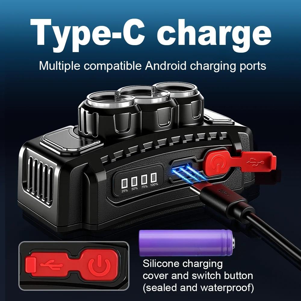 00LM Headlamp Super Powerful Flashlights EDC LED Flashlight Portable Lights USB Rechargeable Lamp for Outdoor Camping Hiking