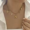 Charming Ceramic Fish Sea Turtle Sun Starfish Pendant Necklace for Women Stainless Steel Gold Color Necklace Beach Party Jewelry