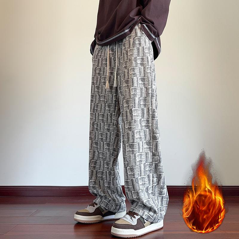 Corduroy Dirty Pants Men's Autumn and Winter Style Retro High-end Loose Straight Casual Trousers