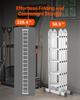 Multi-Purpose Folding Ladder 7-in-1 5 Step 19ft Reach Height Metal