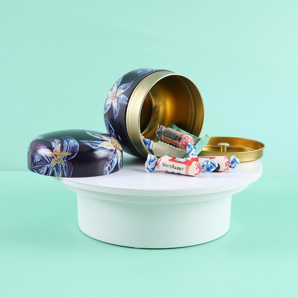 Portable Small Snacks Candy Mini Tin Plate Canister Packaging Box Storage Box Tea Cans Containers
