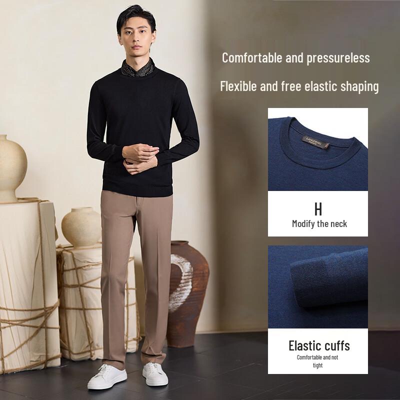 Langdeng Men's Business Casual Knit Pullover