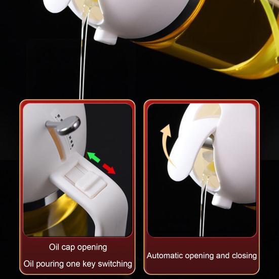 Yousheng 500ml Oil Sprayer Anti-clogging 2-in-1 Glass Clear Scale Vinegar Dispenser for Barbecue