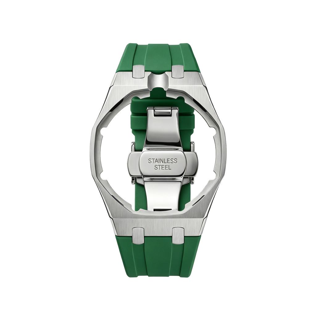 Sada pouzdra z nerezové oceli 316 s řemínkem z FKM pro Swatch X AP Royal POP s výměnnou skládací sponou pro 3/12 hodiny