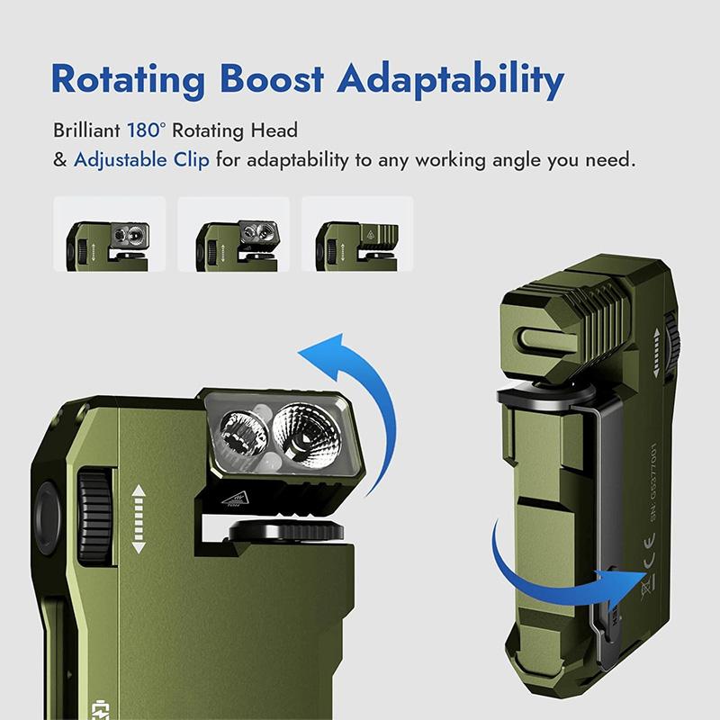 400 Lumens Rechargeable Mini Flashlight Magnetic Base EDC Light with USB-C Charging Waterproof for Emergency & Repair