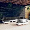 VidaXL Solid Pine Wood Garden Lounge Set 9 Pcs with Cushions Patio Furniture Outdoor Furniture Garden Furniture 3097128