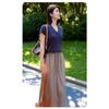 Acetate Satin Skirt Summer New High Waist Drape Casual Temperament Thin Skirt