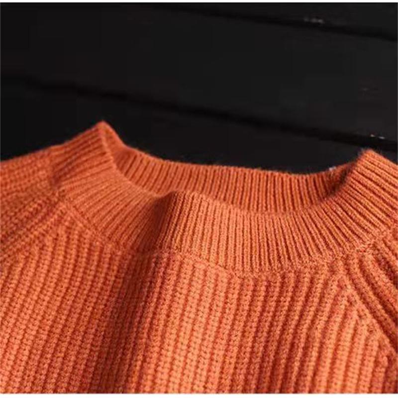 Sweater for Women Winter Thickened Pullover Warm Knitted Stretchy Long Sleeve Oversize Solid Jumper Sweater Tops