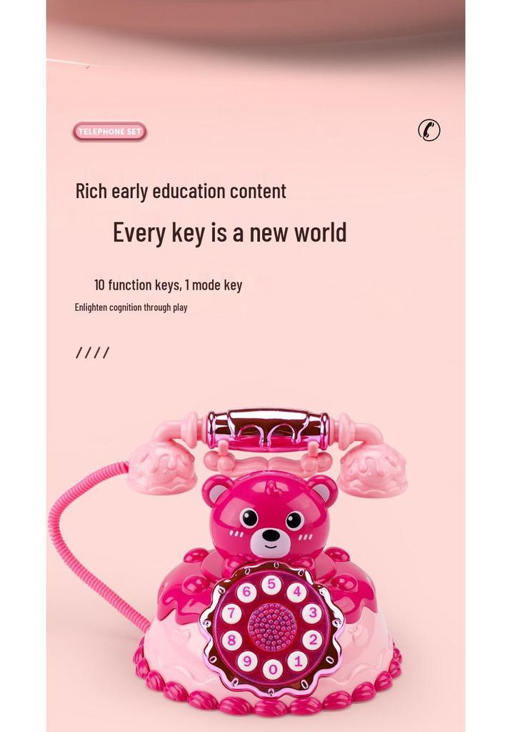 Musical Toy Phone for Early Childhood Development - Simulated Landline for Boys & Girls