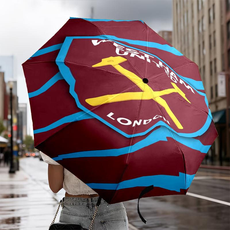 West Football Club Umbrella 8-Frame for Travel, camping, Casual Lightweight Portable Umbrella, Essential for every family Holidays Gift