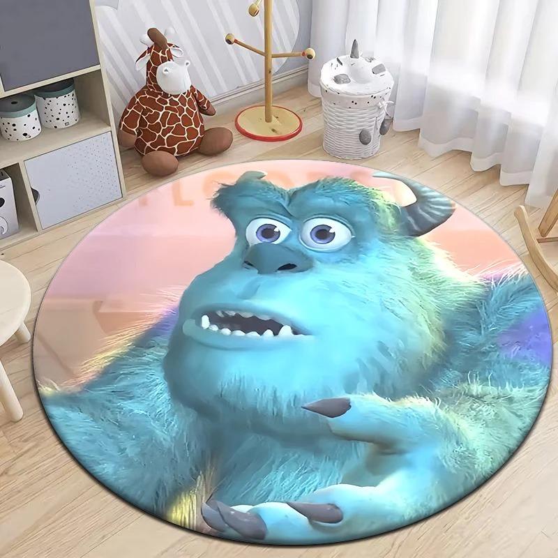  Disney Sullivan Monsters Inc Door Mat Cute Cartoon HD Printed Round Carpet Bedroom Balcony Sofa Entrance Home Decor Rug