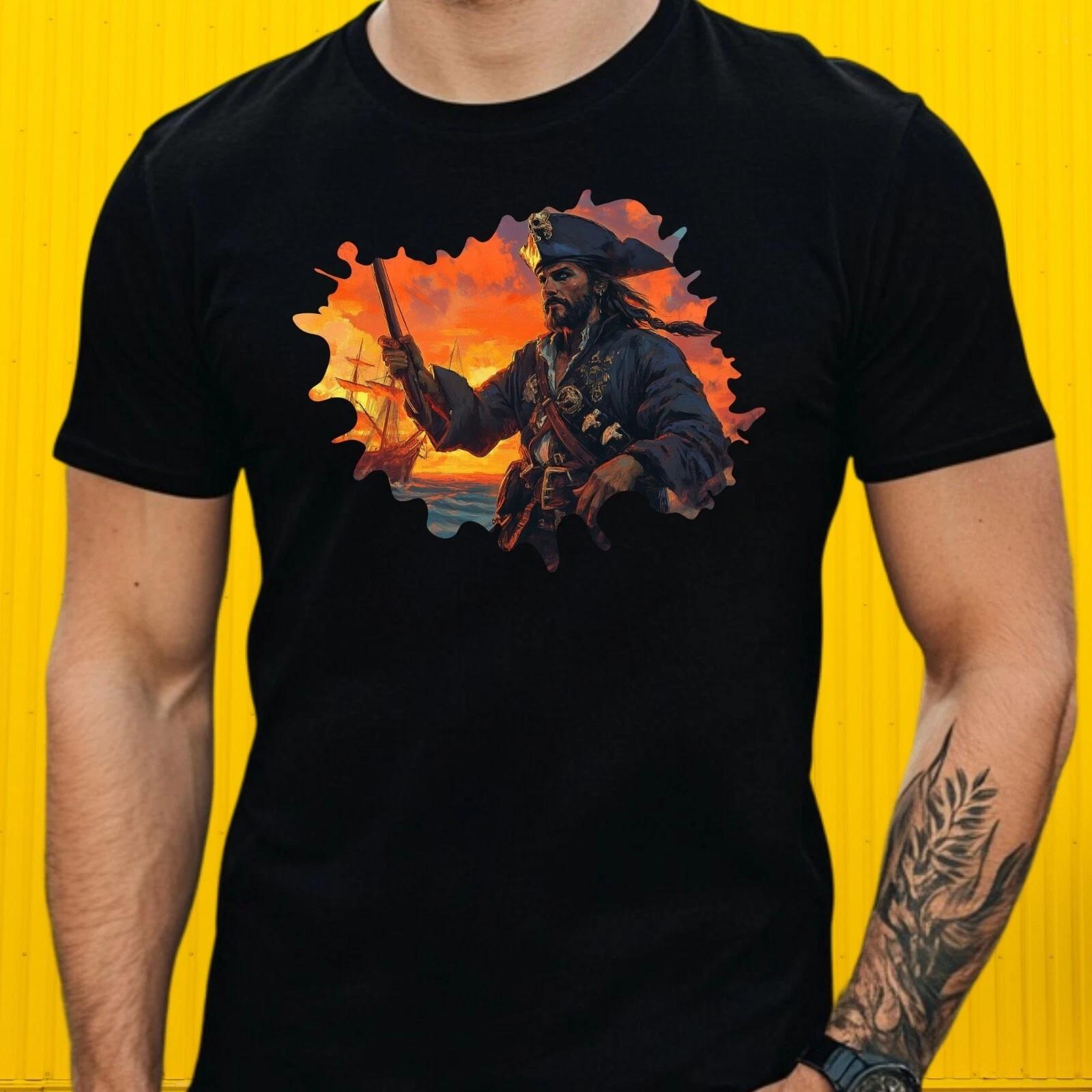 T-Shirt Herren Pirat Motiv Baumwolle Größe S bis 5XL XXL