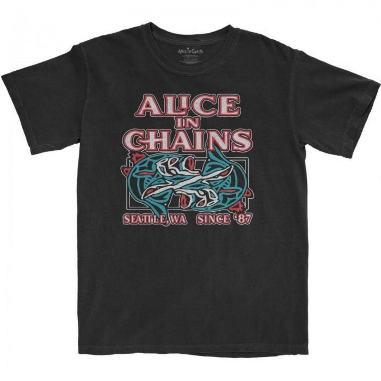 Alice In Chains Unisex Adult Totem Fish Cotton T-Shirt S