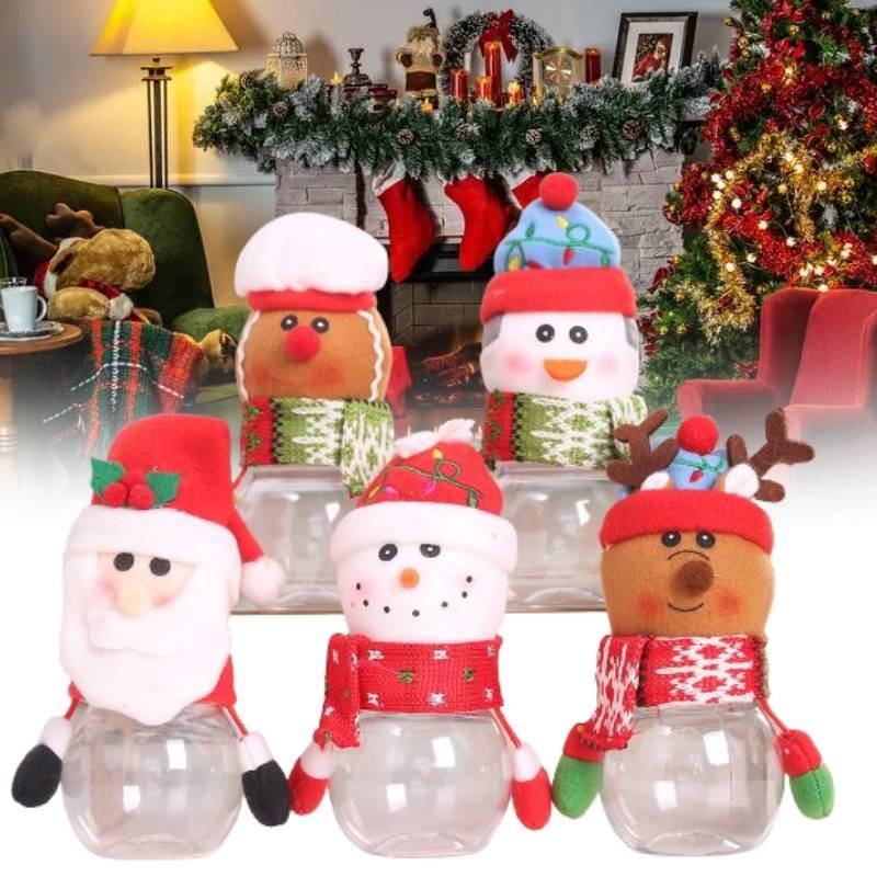 Adorable Christmas Hanging Candy Jar With Santa Claus Design Perfect For Kids Gifts