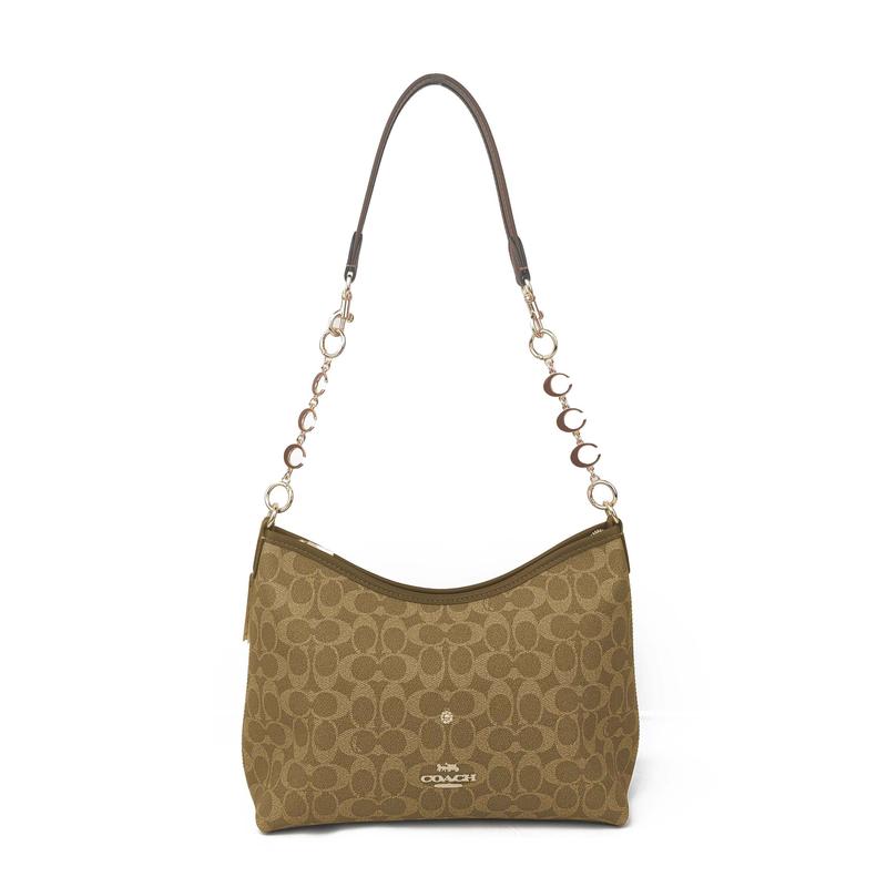 

COACH shoulder bag [Customized bag] Laurel 31 detachable strap, hobo bag, diamond-applied craftsmanship Simple brown basic package (bag + dust bag) коричневий