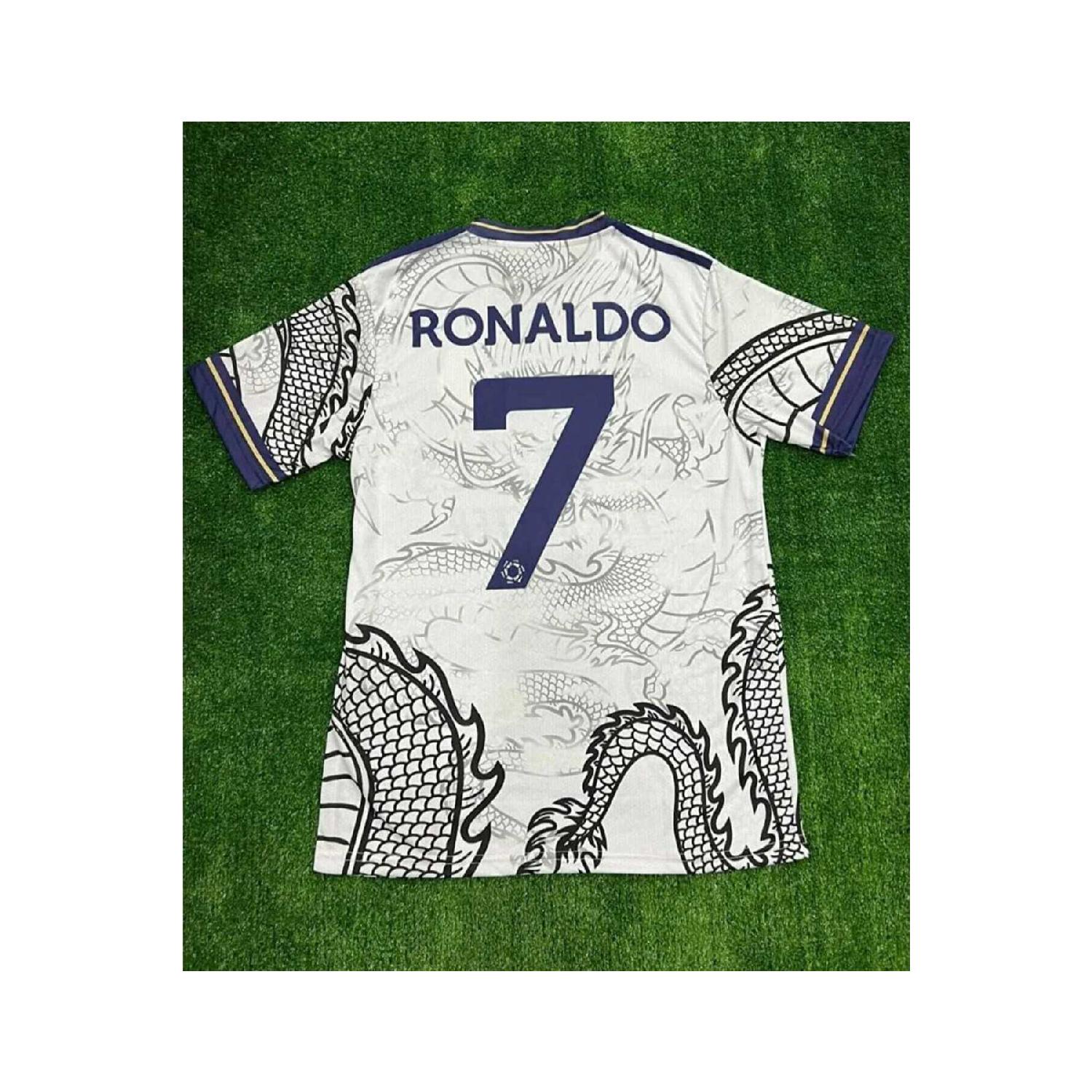 

Джерси Криштиану Роналду нового сезона Реал Мадрид 2023/24 с рисунком дракона