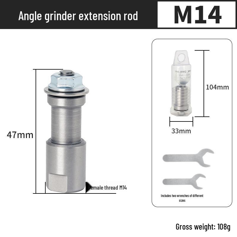 Angle Grinder Extension Set: Polisher for Metal & Wood Grinding, Rust Removal