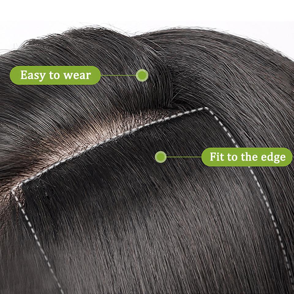 WTB Three-piece Hair Extension Synthetic Wig Women Head Natural Fluffy Long Straight Hair Extension Three-piece Wig Piece
