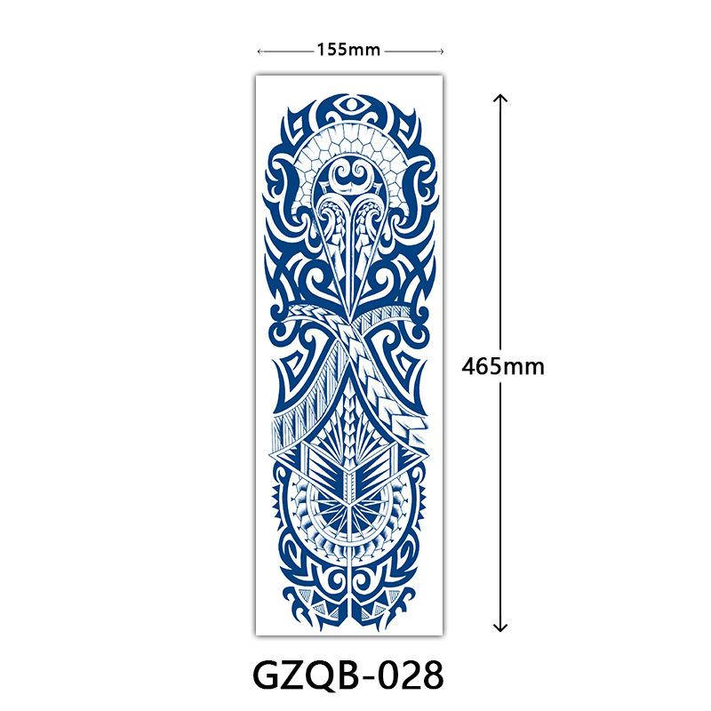 Herbal Tattoo Stickers, Semi-Permanent Tattoo Stickers, Herbal Juice Full Arm Tattoo Stickers