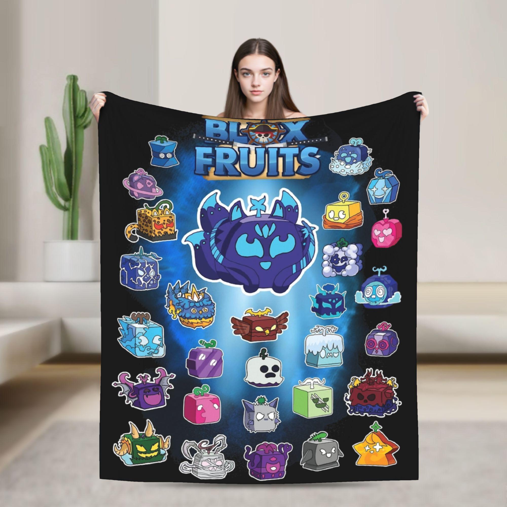 B-Blox Kitsune Fruits Флисовые одеяла Игровые Мультяшные Забавные Пледы для покрывала 200x150см Легкие 30x40in