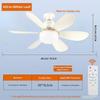 Deckenventilatorleuchte Fernbedienung Dimmbar Leise Timer E27 Sockel für den Heimgebrauch