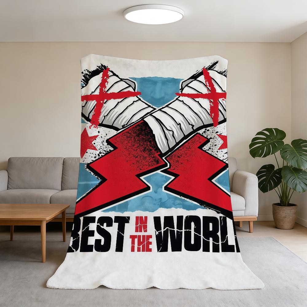 

C-CM Punk P-Phil Brooks Blanket Super Warm Comfortable Plush Throw Blanket Child Home Sofa Bedroom Gift 75x90cm