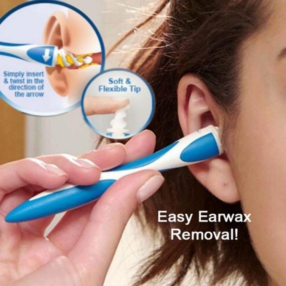 Soft Ear Wax Earpick 360° Rotary Ear Wax Remover Tool Ear Spoon Spiral Ear Cleaner  Ear Care