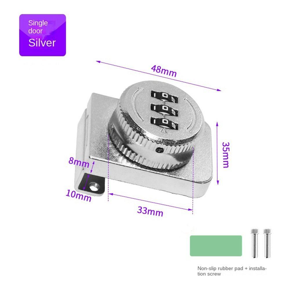 3 Digital Code Glass Door Password Lock Hardware Combination Lock Display Case Lock  Glass Cabinet