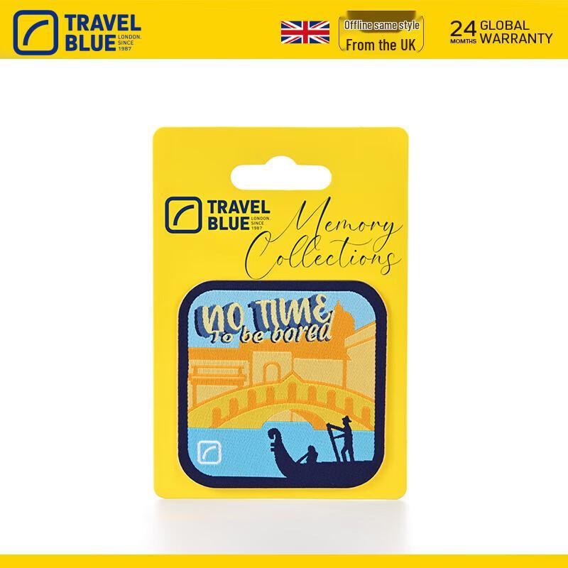 TRAVEL BLUE Trendy Embroidered Patch